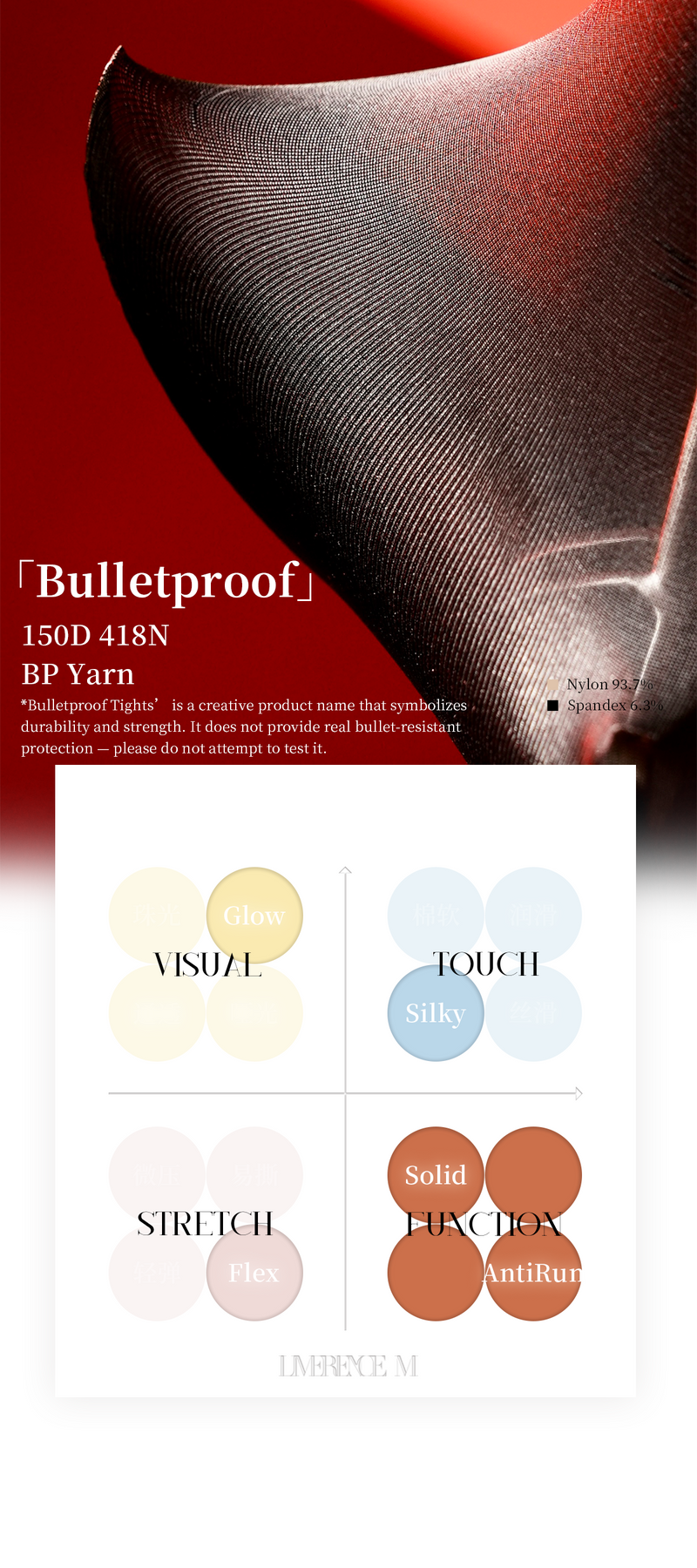 「"BULLETPROOF" THERMAL TIGHTS / 防弹连裤袜」