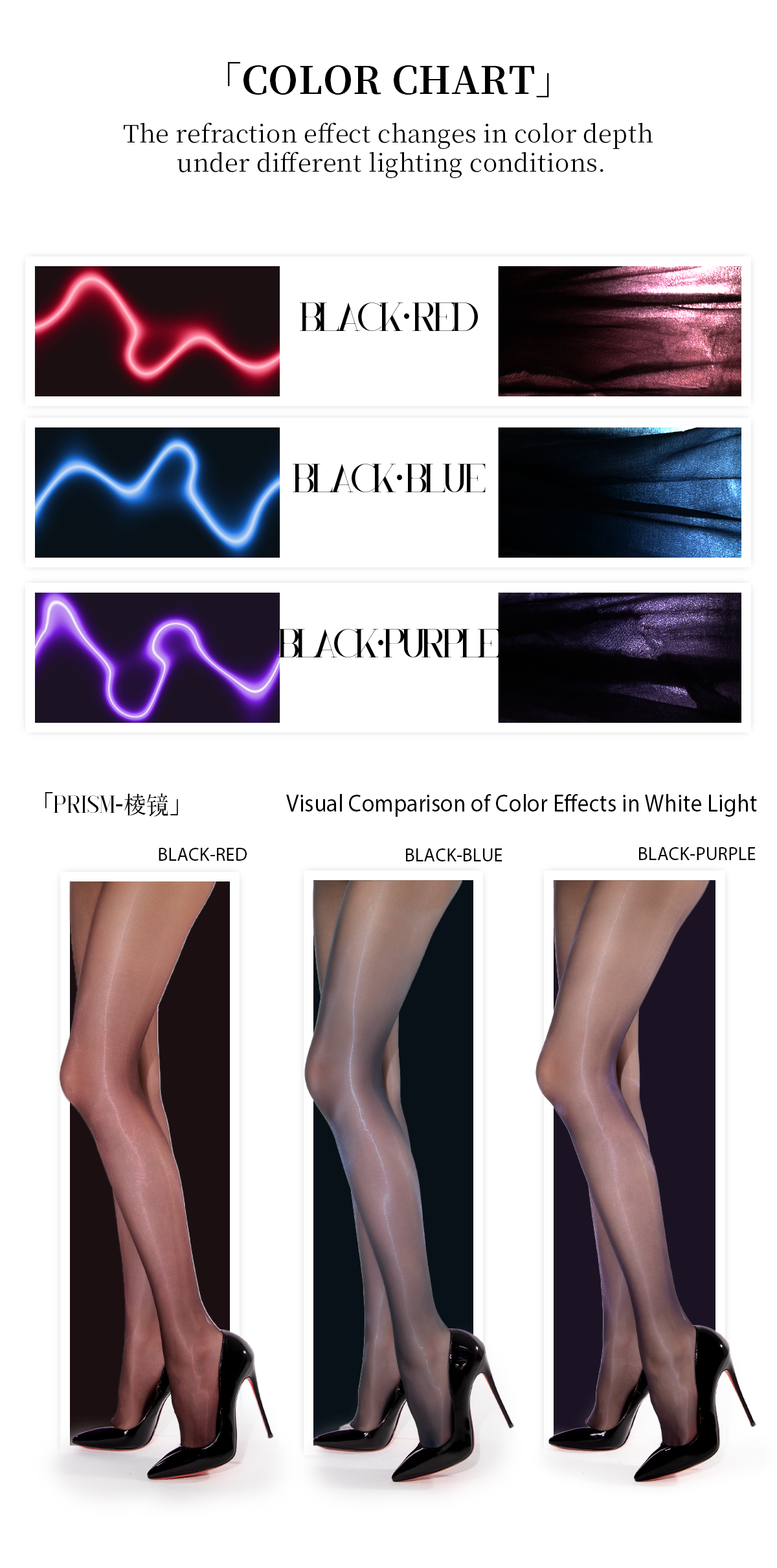 Prism Seamless Tights | Dimensional Light Sheer Hosiery – Limerence M